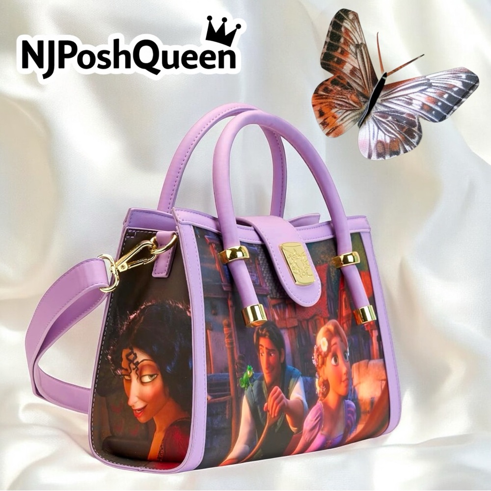 Loungefly Disney Rapunzel Princess Scene Crossbody Bag - Picture 7 of 14